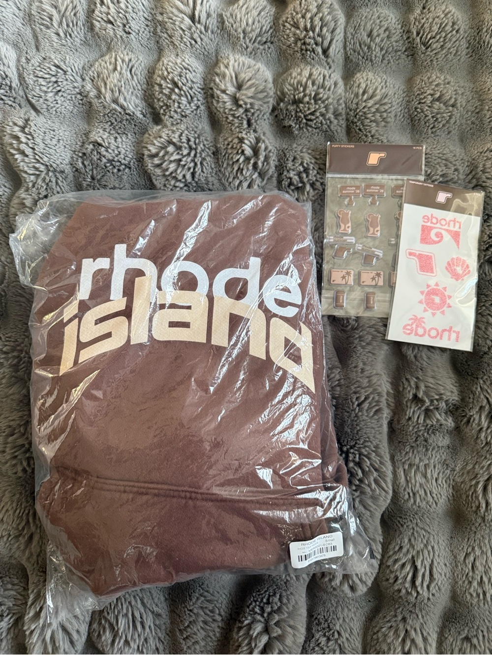 RHODE limited edition hoodie including temporary tattoos and sticker set